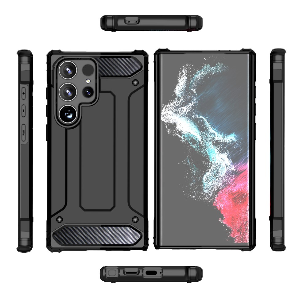  Galaxy S24 Ultra Skal Shockproof Hybrid Armor Mörk Blå