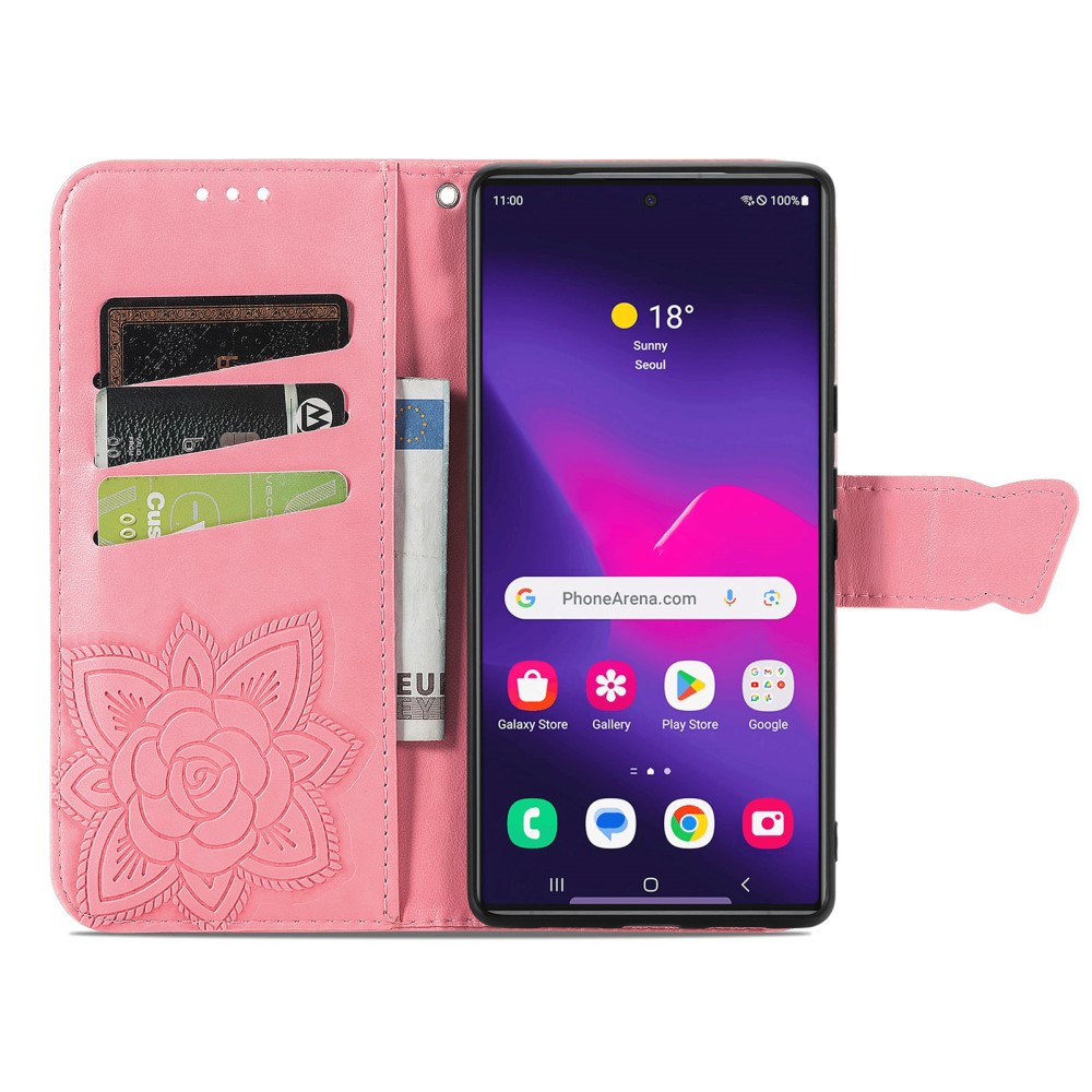  Samsung Galaxy S24 Ultra Fodral Big Butterfly Rosa