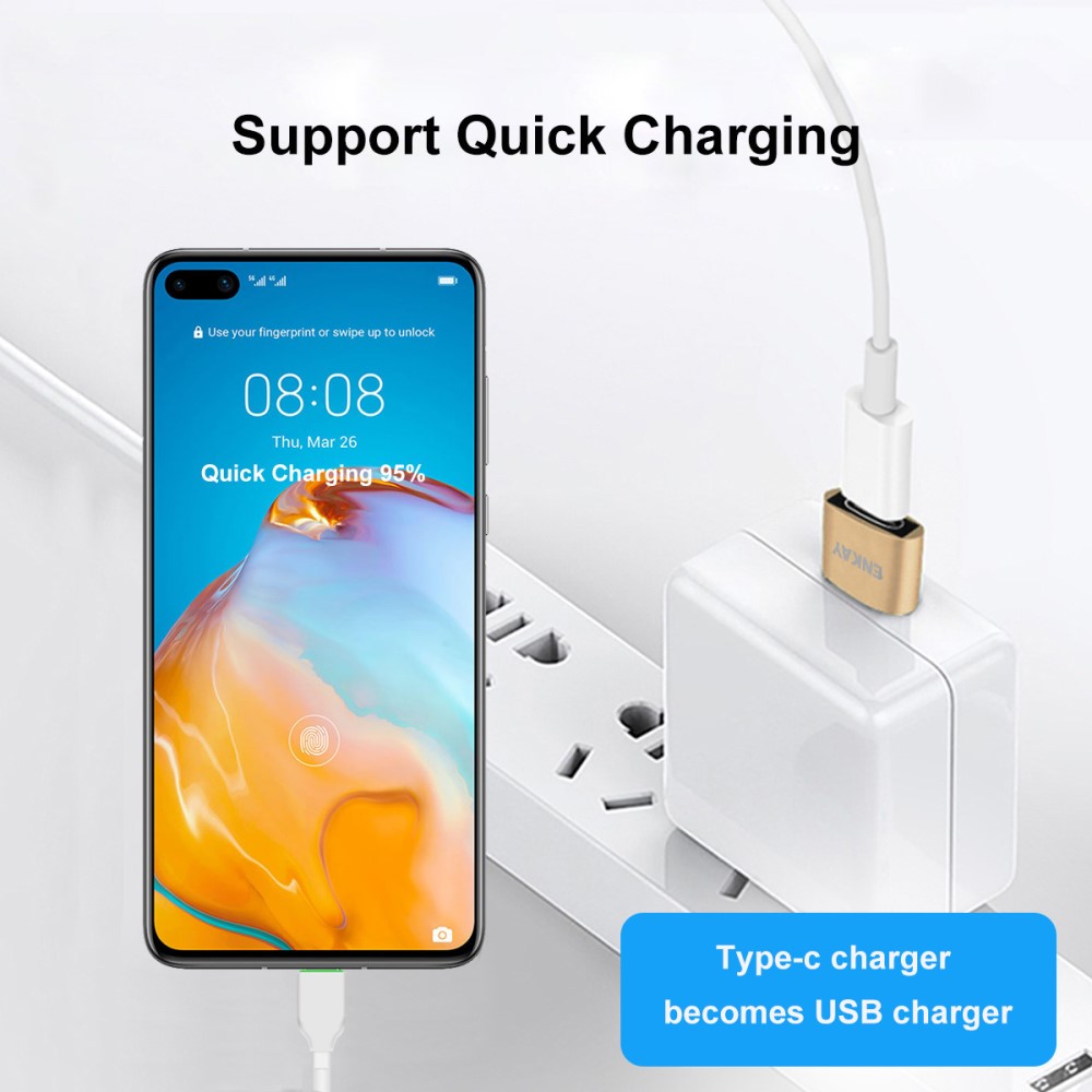 ENKAY ENKAY USB-A Till USB-C Adapter Svart