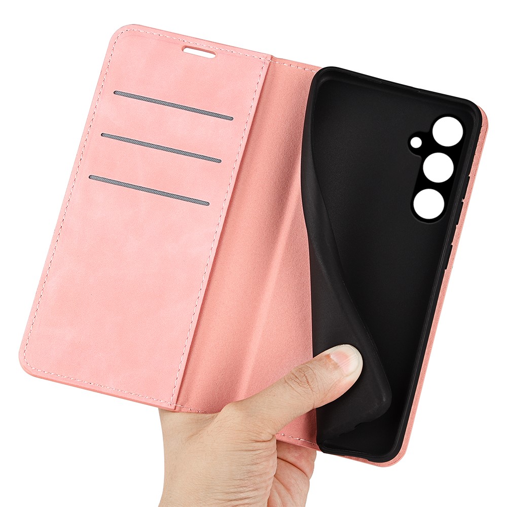  Samsung Galaxy A15 5G Fodral Flip Skin Touch Rosa