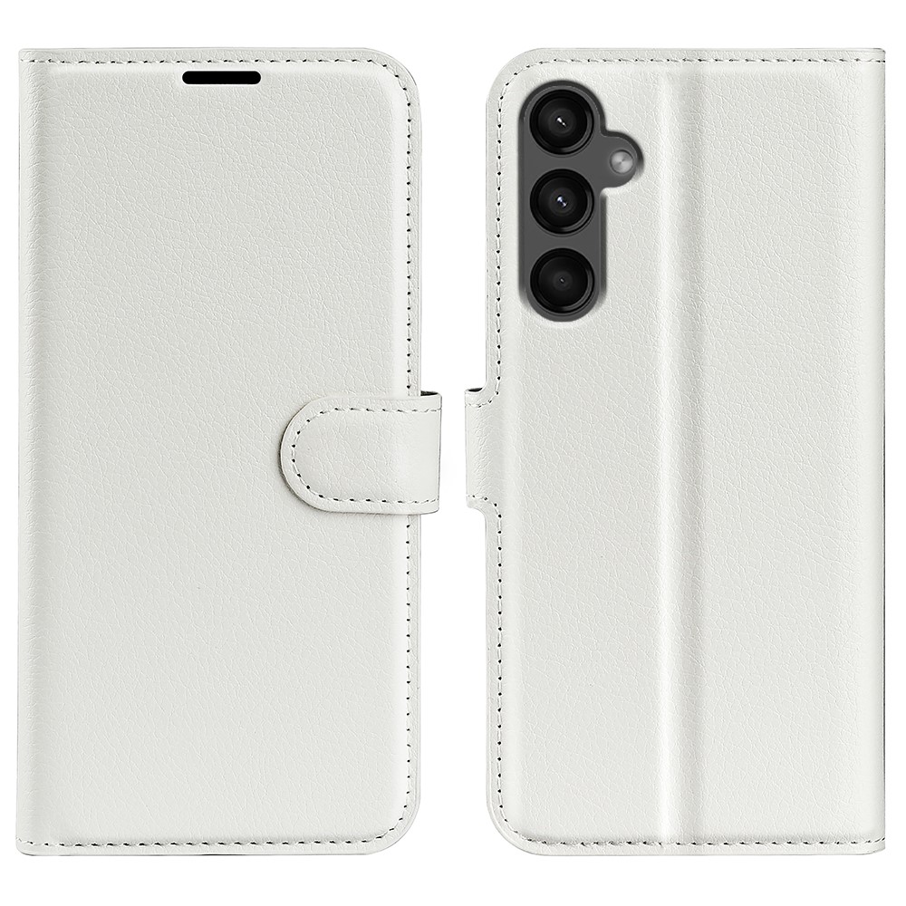  Samsung Galaxy A15 5G Fodral Litchi Läder Vit
