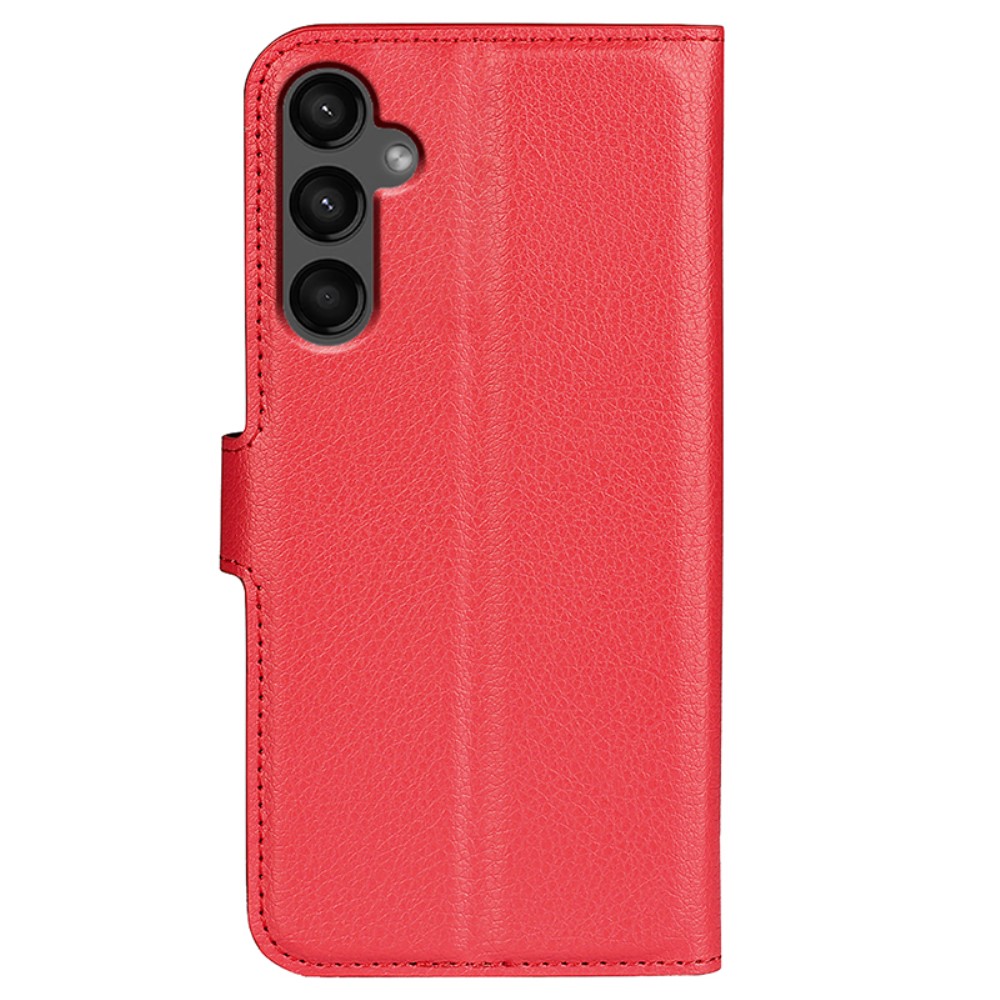  Samsung Galaxy A15 5G Fodral Litchi Läder Röd