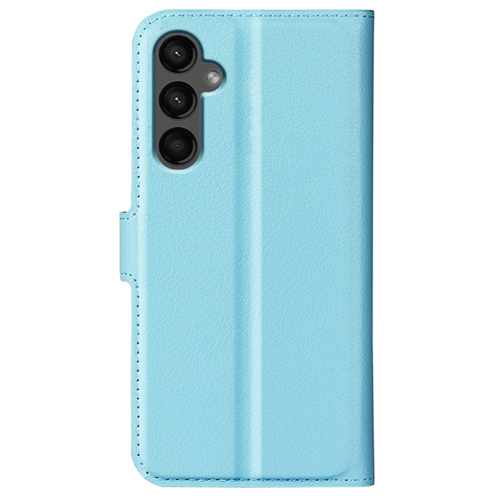  Samsung Galaxy A15 5G Fodral Litchi Läder Ljus Blå