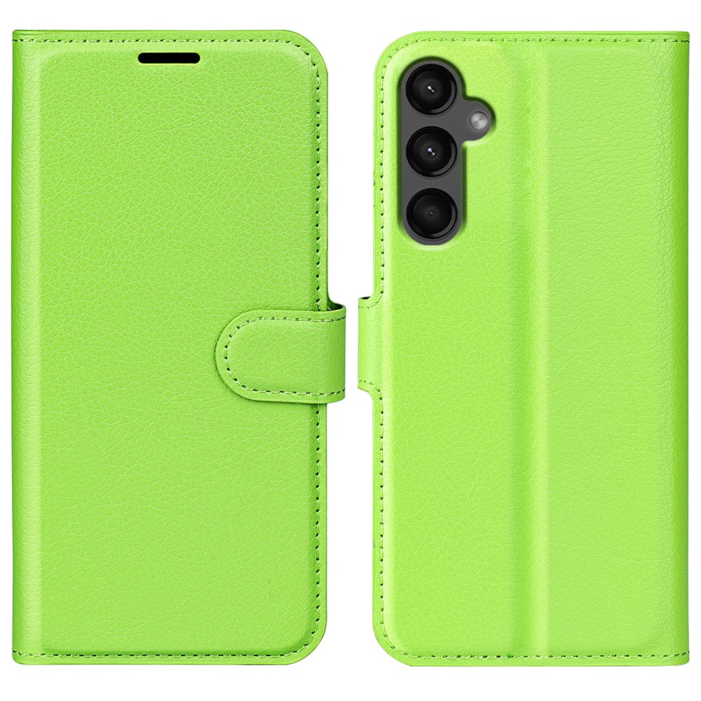  Samsung Galaxy A15 5G Fodral Litchi Läder Grön