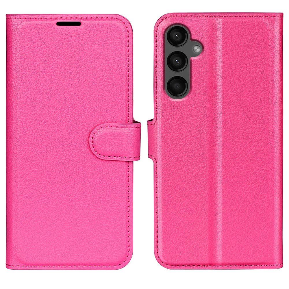  Samsung Galaxy A15 5G Fodral Litchi Läder Rosa