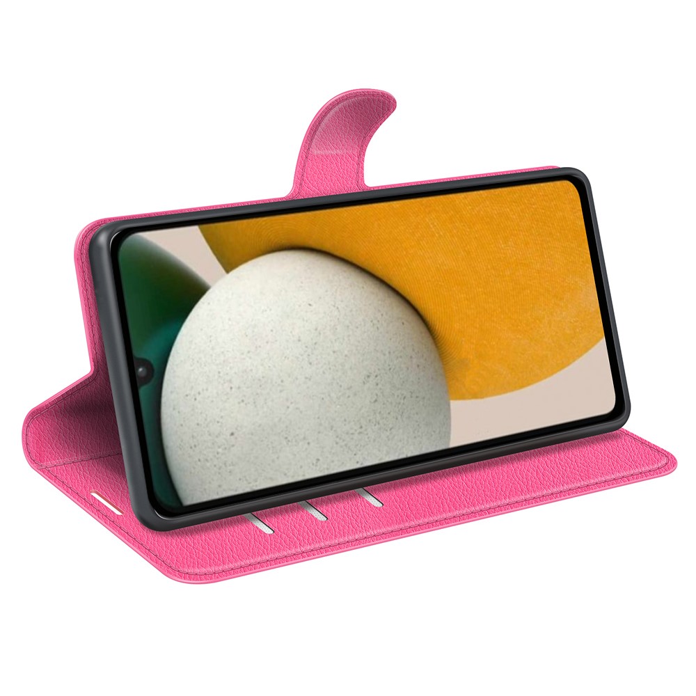  Samsung Galaxy A15 5G Fodral Litchi Läder Rosa