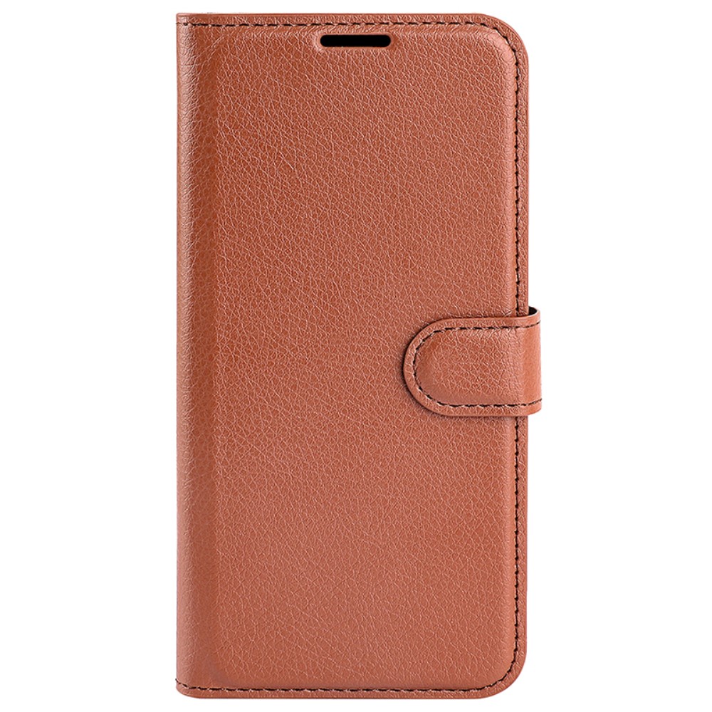  Samsung Galaxy A15 5G Fodral Litchi Läder Brun