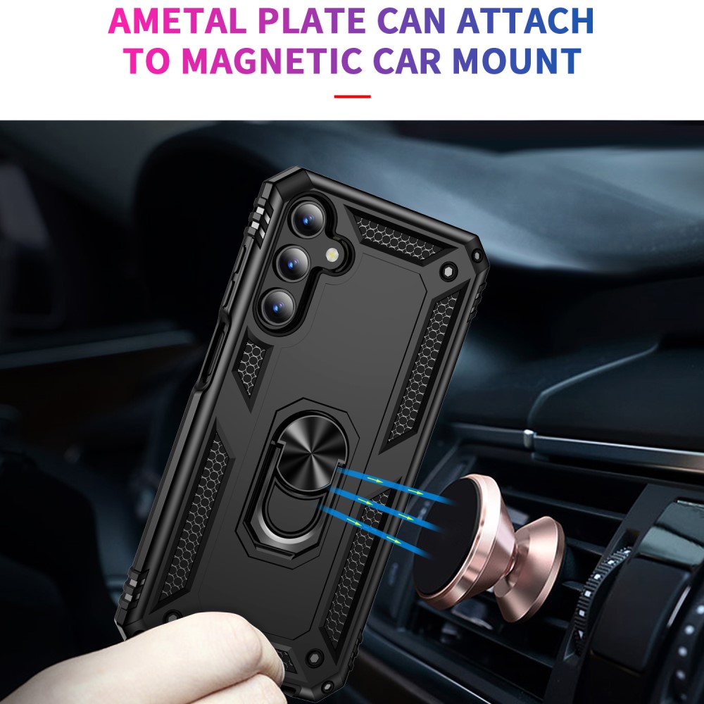  Samsung Galaxy A15 5G Skal Armor Ring Hybrid Svart