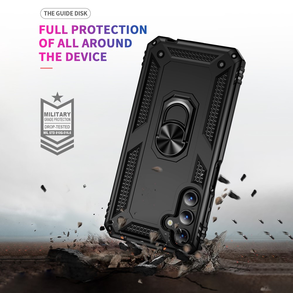  Samsung Galaxy A15 5G Skal Armor Ring Hybrid Svart