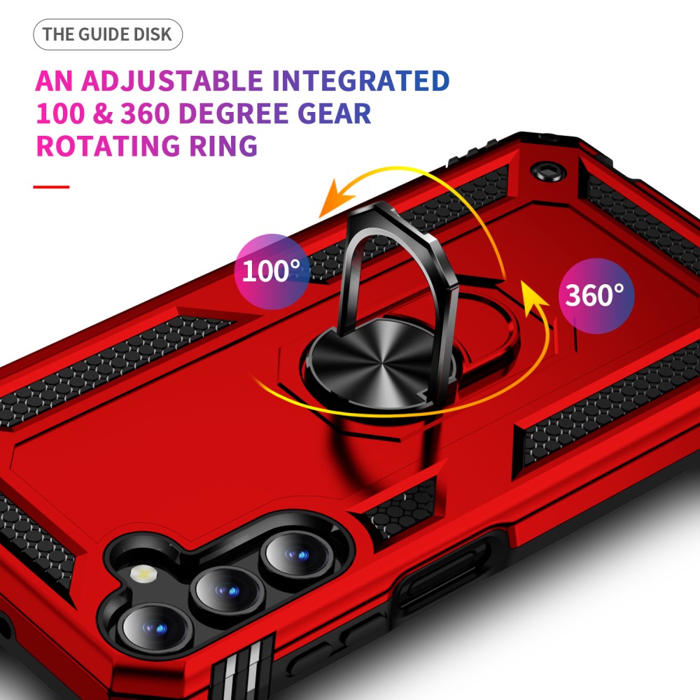  Samsung Galaxy A15 5G Skal Armor Ring Hybrid Röd