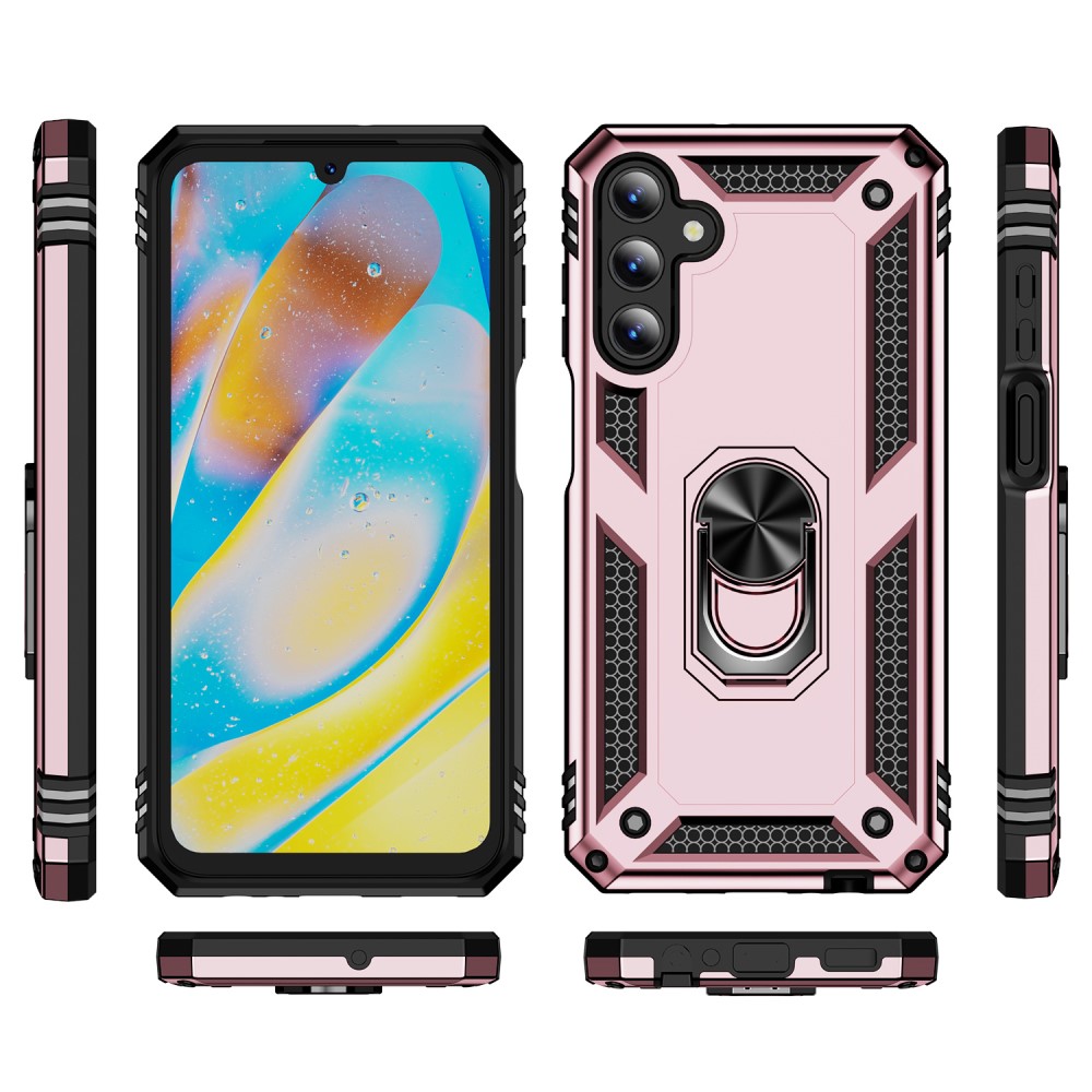  Samsung Galaxy A15 5G Skal Armor Ring Hybrid Roséguld