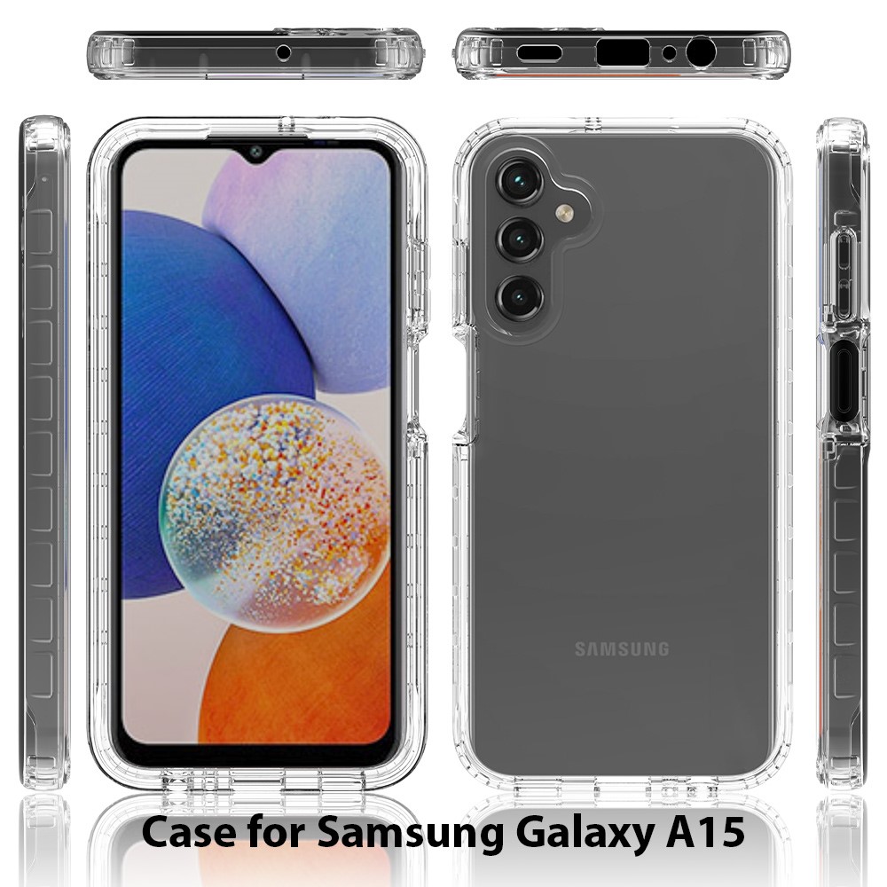  Samsung Galaxy A15 5G 360° Shockproof Hybrid Skal Transparent