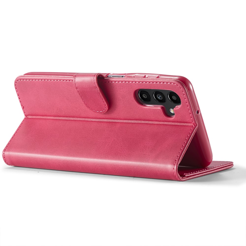 LC.IMEEKE LC.IMEEKE Galaxy A15 4G/5G Fodral Läder Rosa/Röd