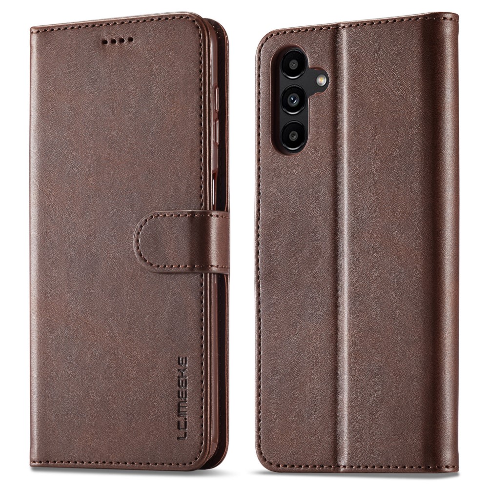LC.IMEEKE LC.IMEEKE Galaxy A15 4G/5G Fodral Läder Brun