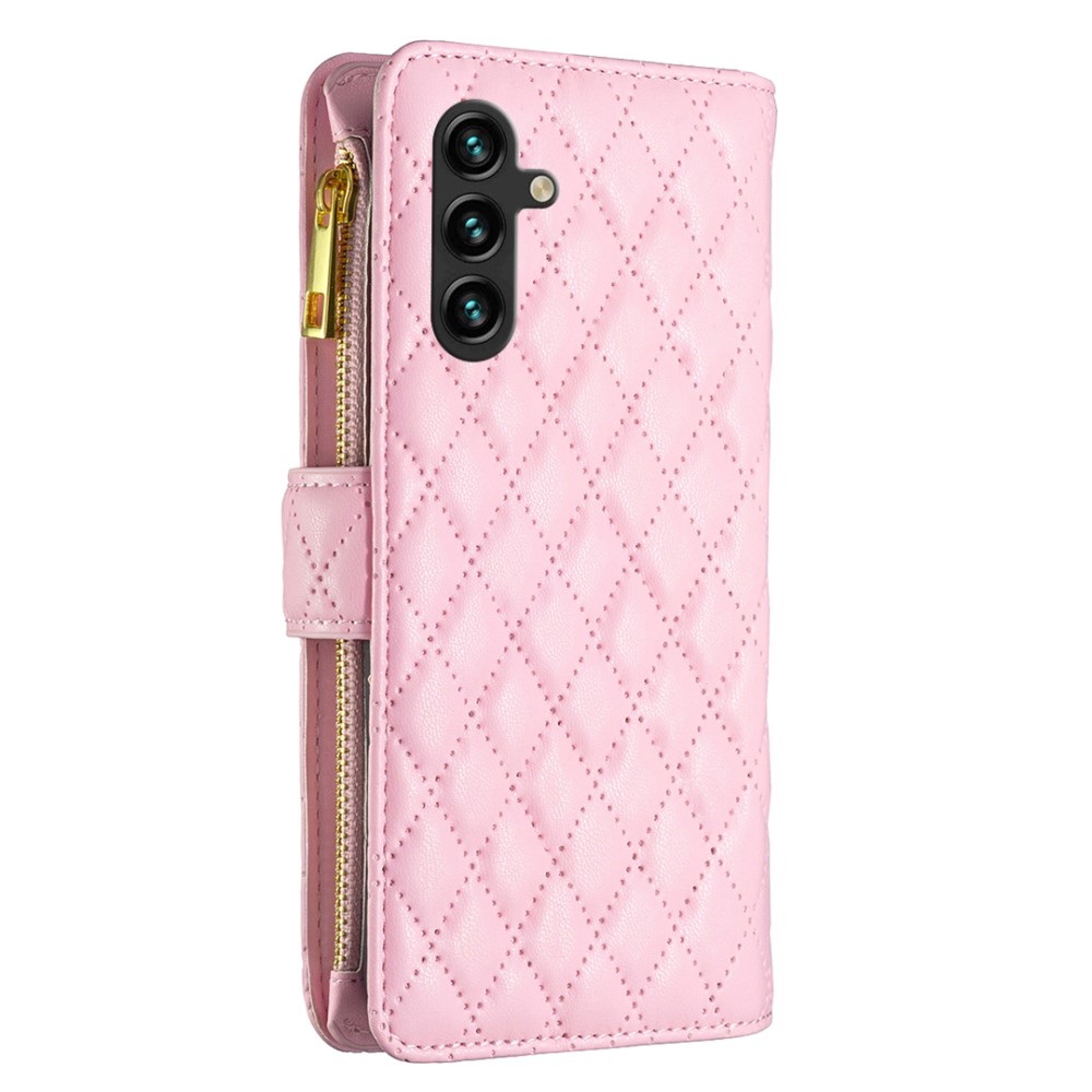 BINFEN BINFEN Galaxy A35 5G Fodral Diamond Multifunktionell Rosa