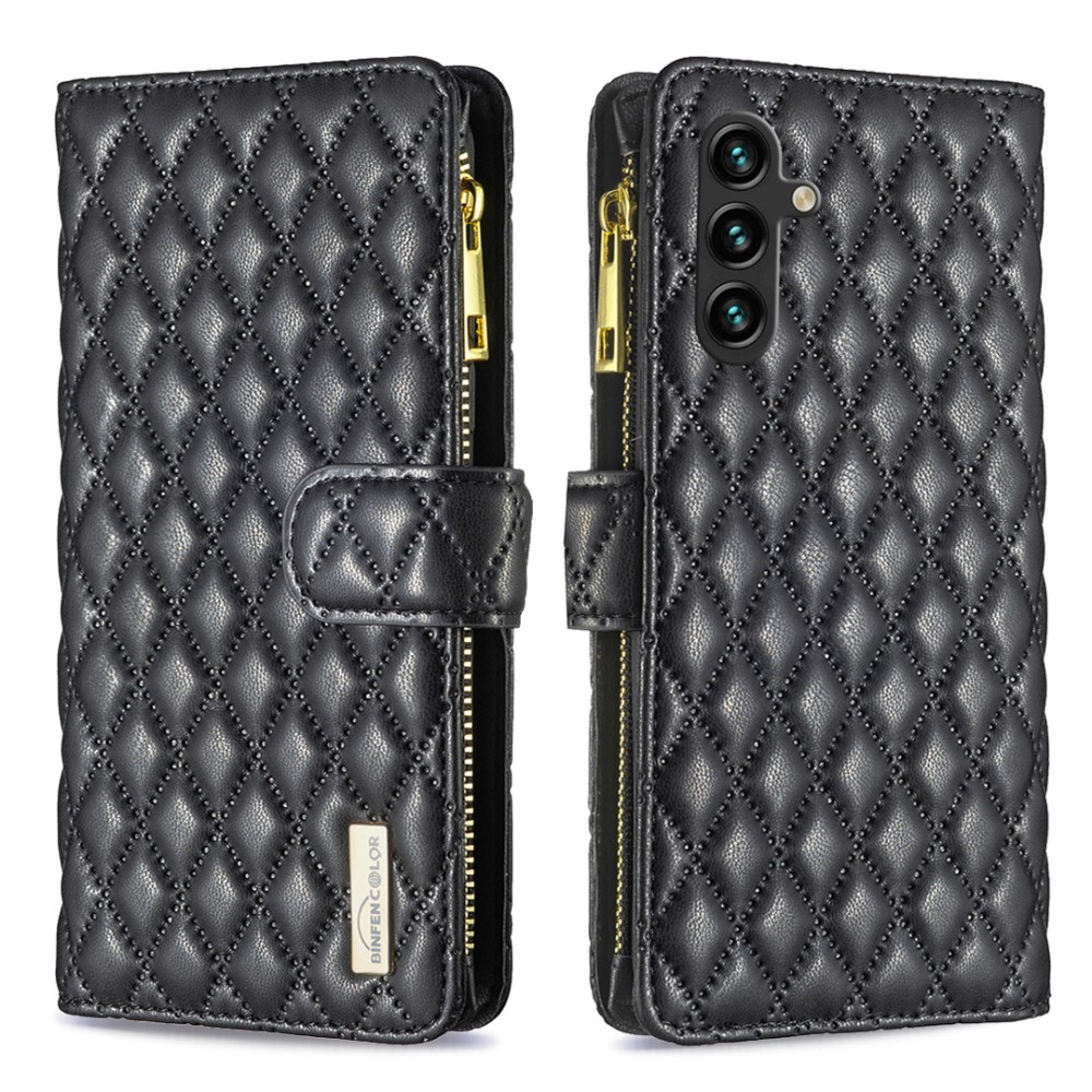 BINFEN BINFEN Galaxy A35 5G Fodral Diamond Multifunktionell Svart