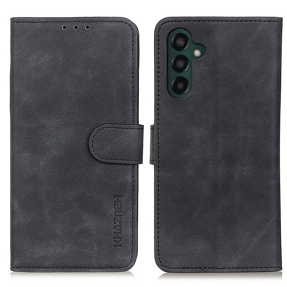 KHAZNEH KHAZNEH Galaxy A35 5G Fodral Retro Läder Svart