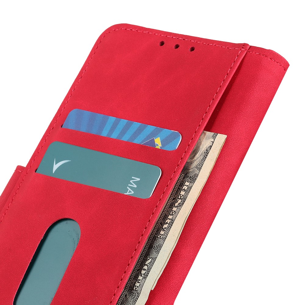 KHAZNEH KHAZNEH Galaxy A35 5G Fodral Retro Läder Röd