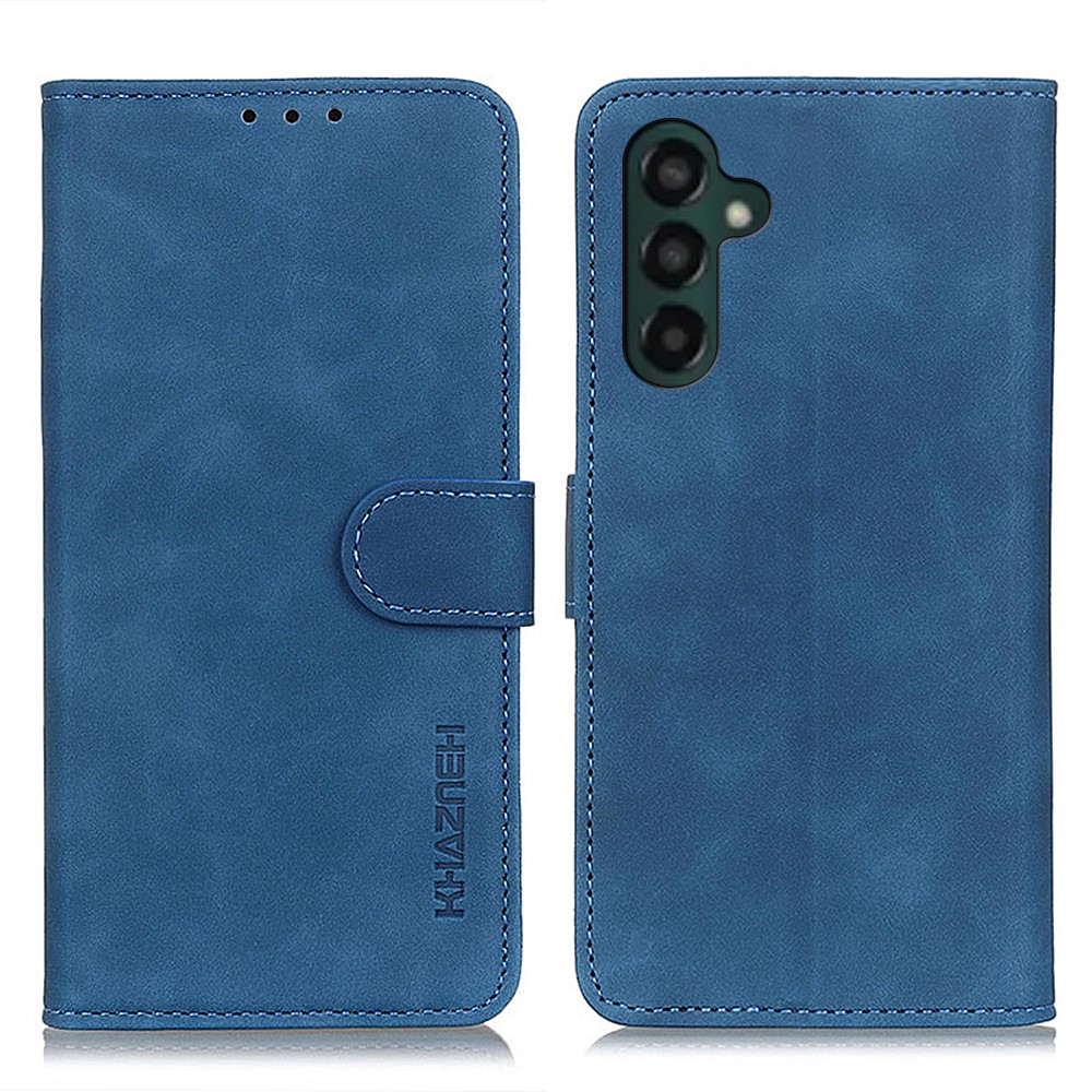 KHAZNEH KHAZNEH Galaxy A35 5G Fodral Retro Läder Blå