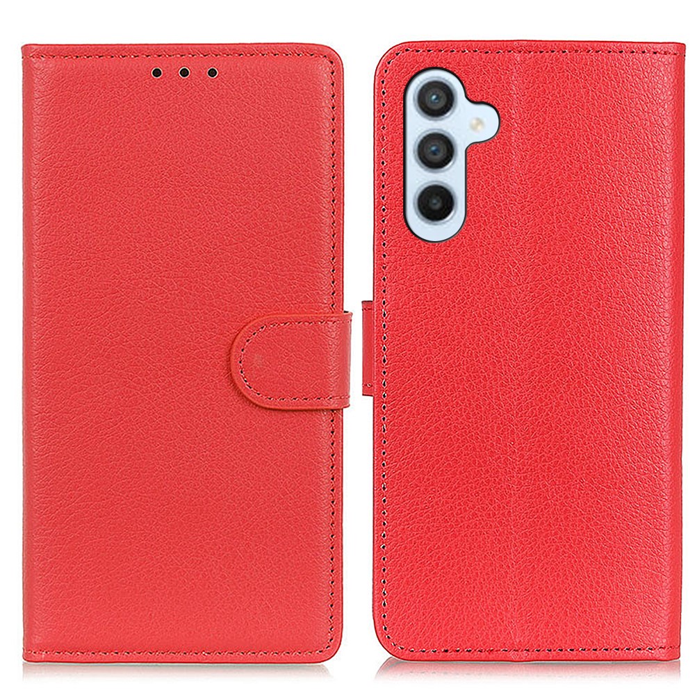  Samsung Galaxy A35 5G Fodral Litchi Läder Röd