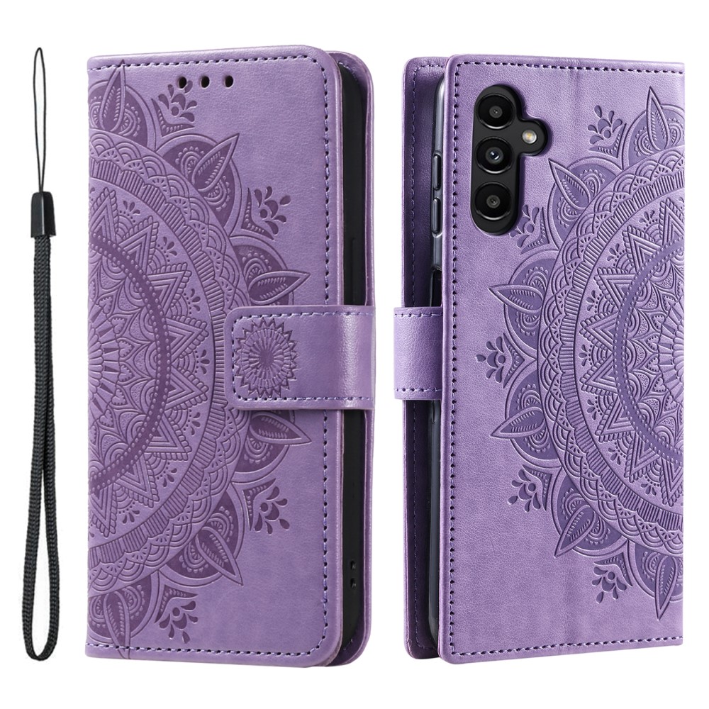  Samsung Galaxy A35 5G Fodral Mandala Läder Lila