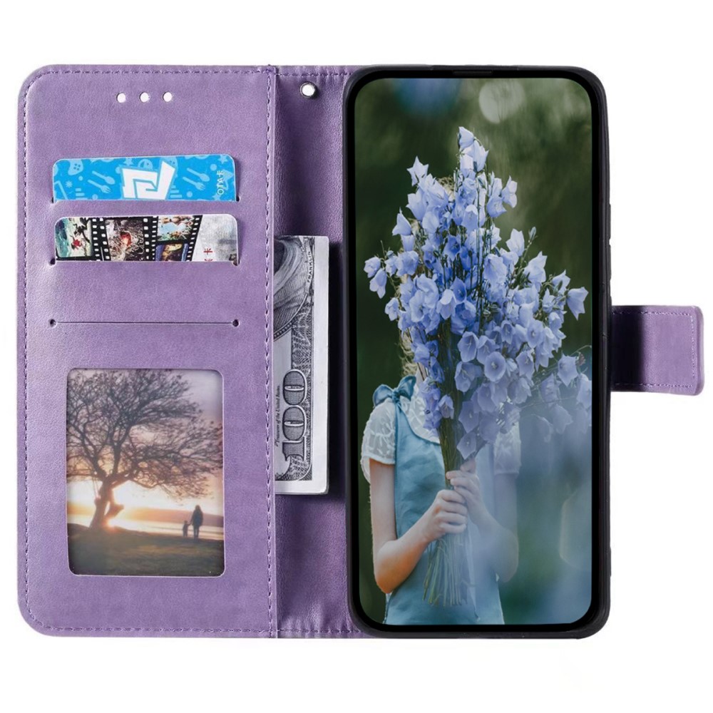  Samsung Galaxy A35 5G Fodral Mandala Läder Lila
