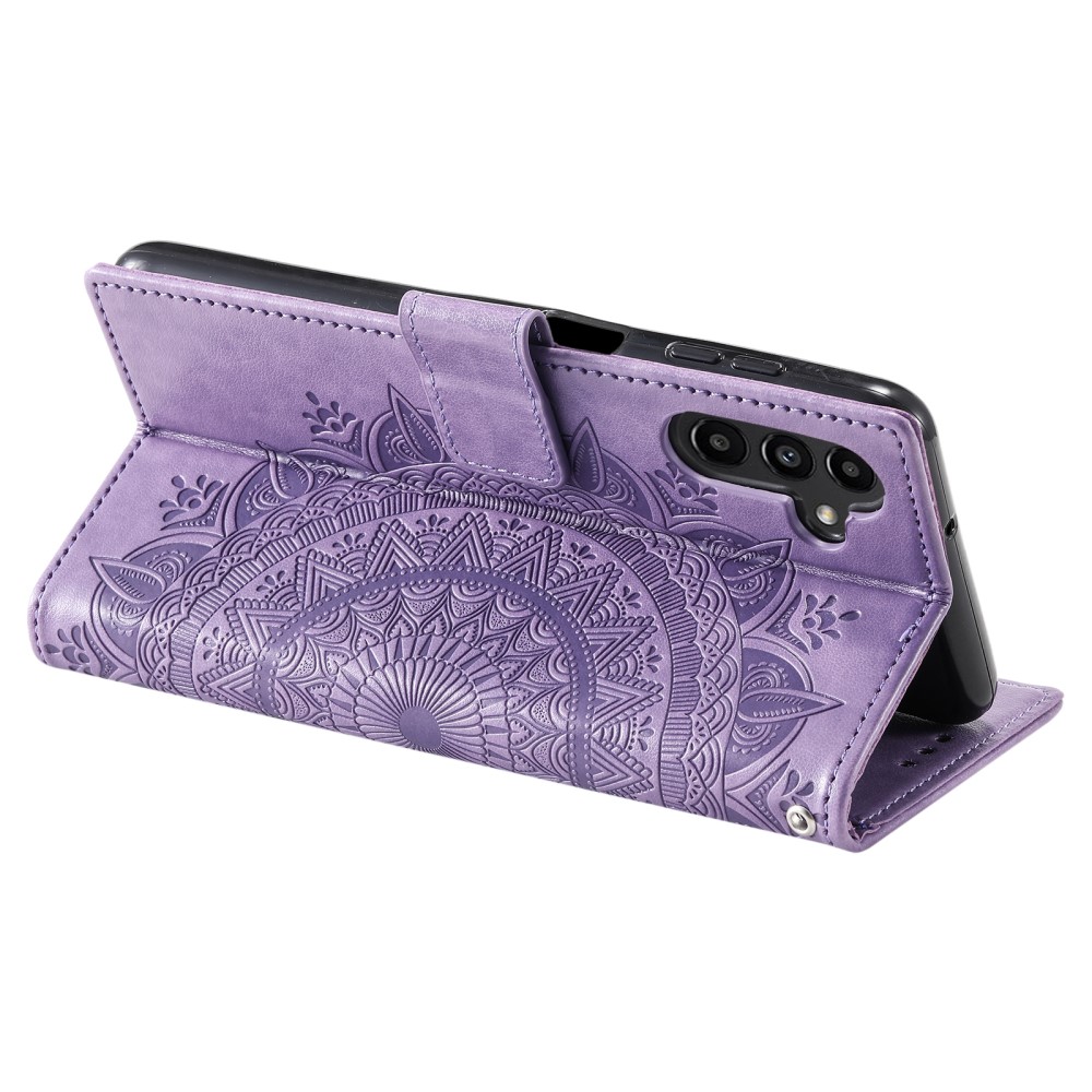  Samsung Galaxy A35 5G Fodral Mandala Läder Lila