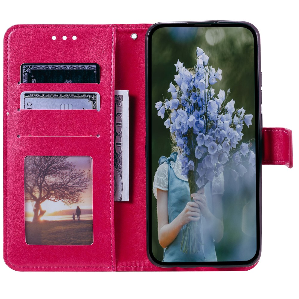  Samsung Galaxy A35 5G Fodral Mandala Läder Rosa