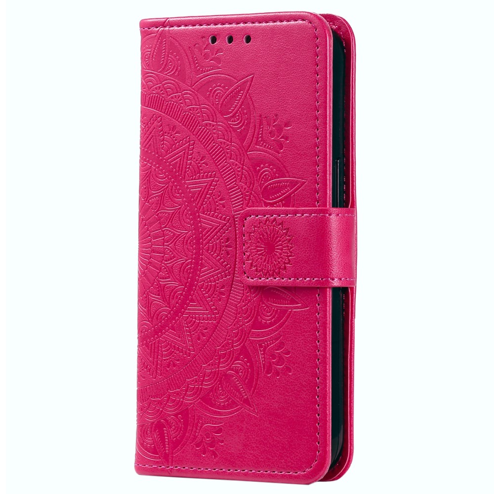  Samsung Galaxy A35 5G Fodral Mandala Läder Rosa