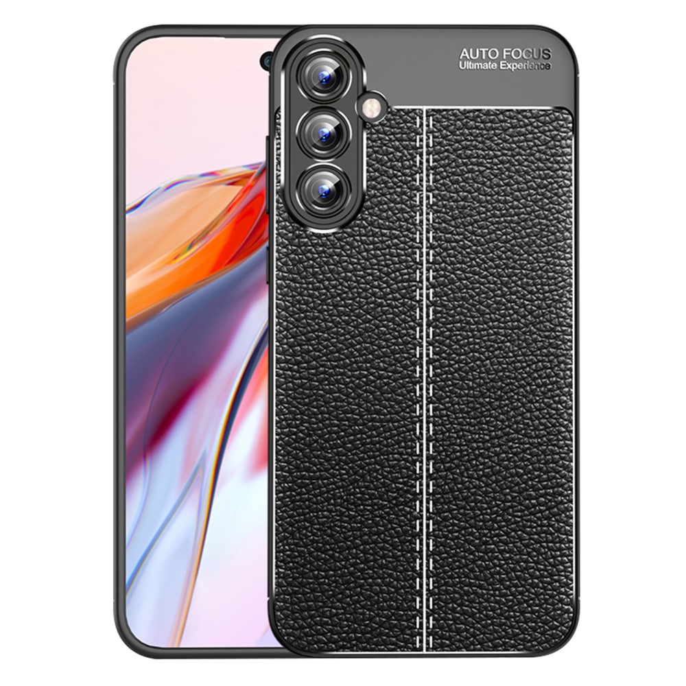  Samsung Galaxy A35 5G Skal Litchi Textur Svart