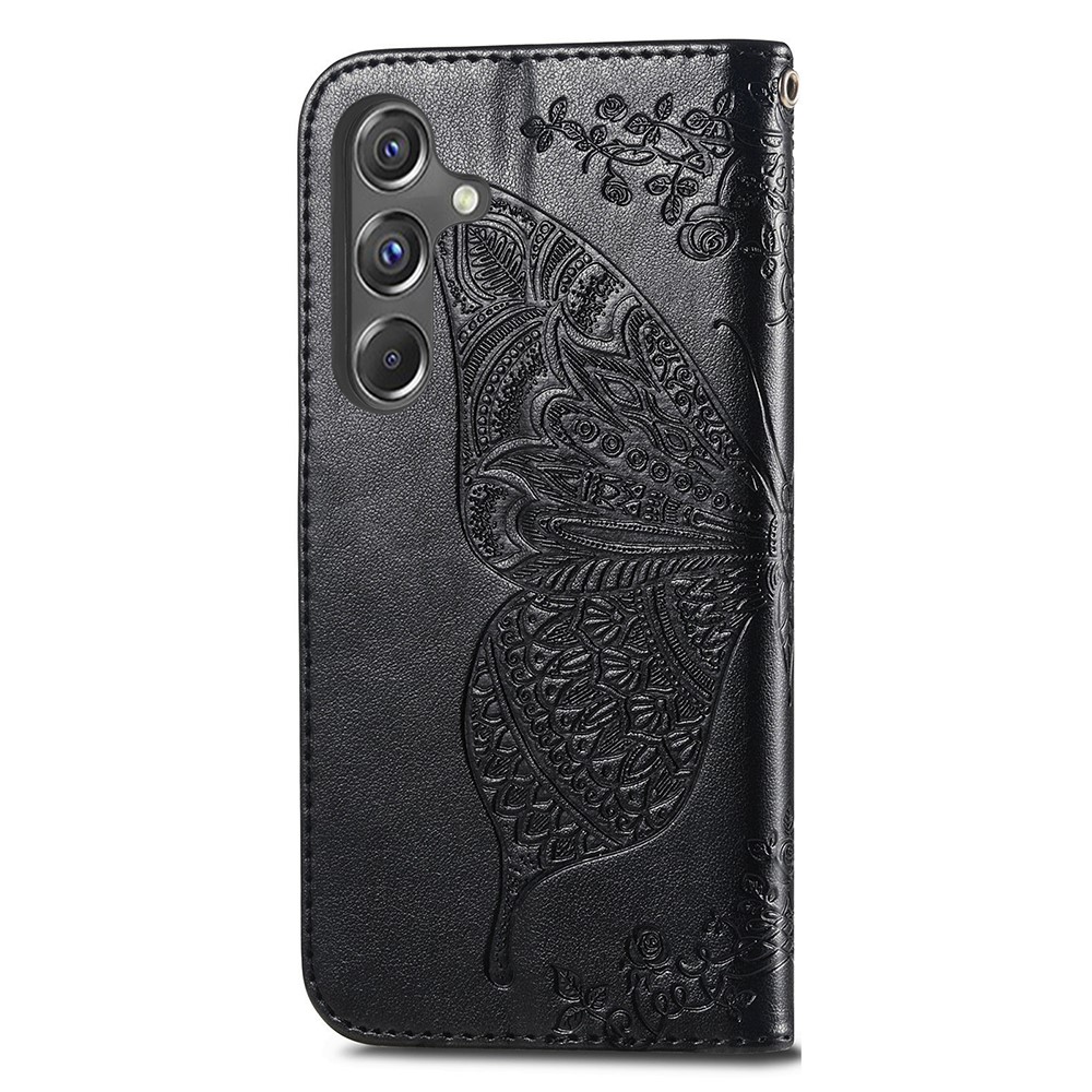  Samsung Galaxy A15 5G Fodral Big Butterfly Svart