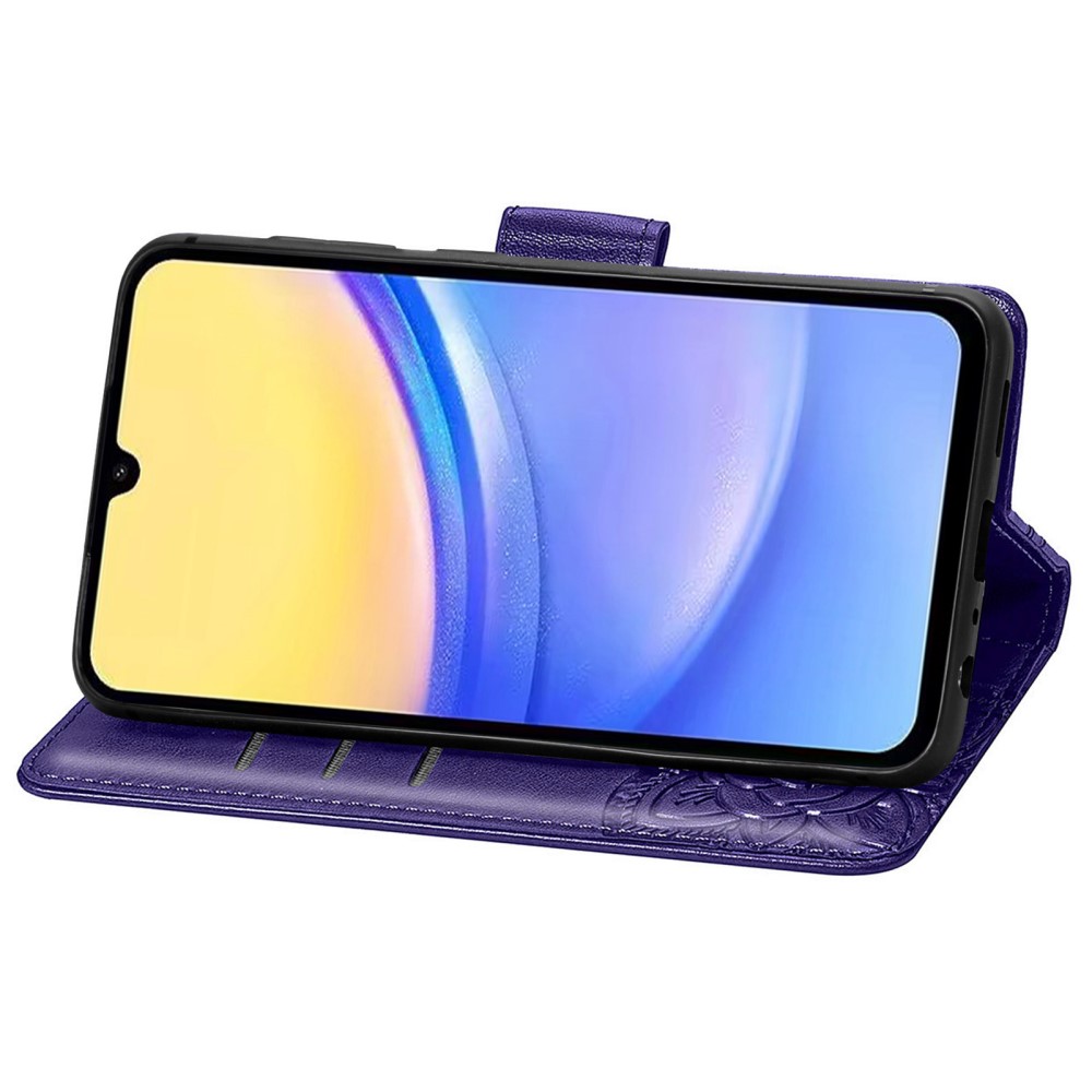  Samsung Galaxy A15 5G Fodral Big Butterfly Mörk Lila