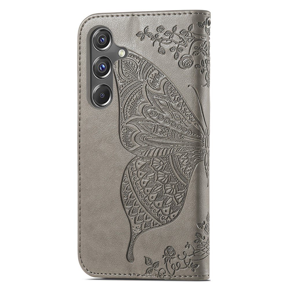  Samsung Galaxy A15 5G Fodral Big Butterfly Grå
