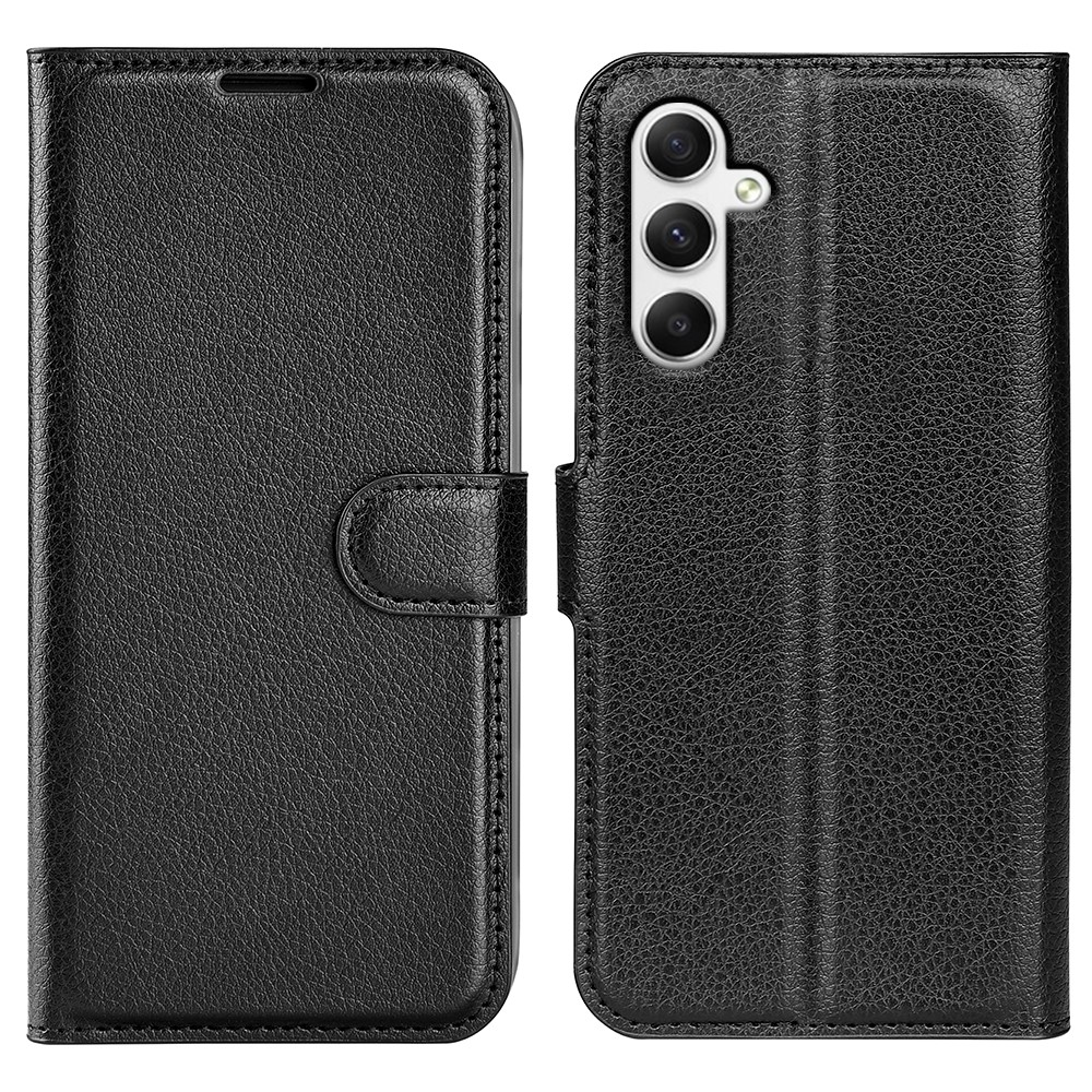  Samsung Galaxy A35 5G Fodral Läder Litchi Svart
