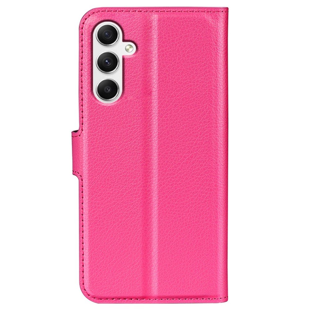  Samsung Galaxy A35 5G Fodral Läder Litchi Rosa