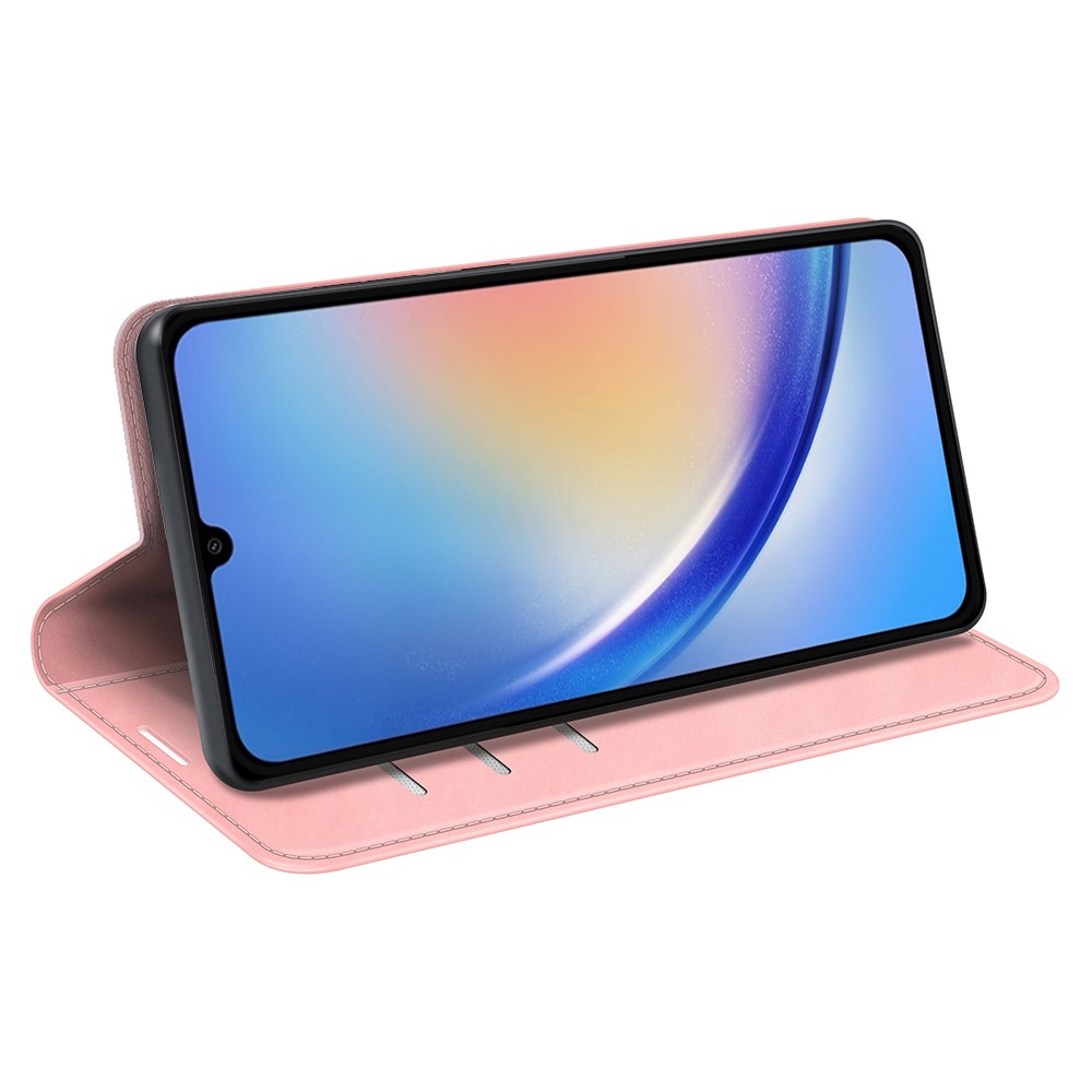  Samsung Galaxy A35 5G Fodral Flip Skin Touch Rosa
