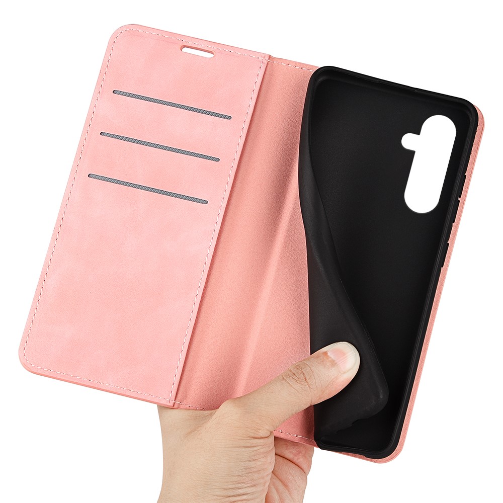  Samsung Galaxy A35 5G Fodral Flip Skin Touch Rosa
