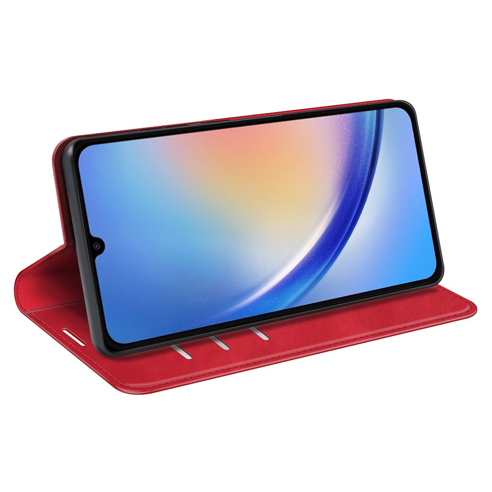  Samsung Galaxy A35 5G Fodral Flip Skin Touch Röd
