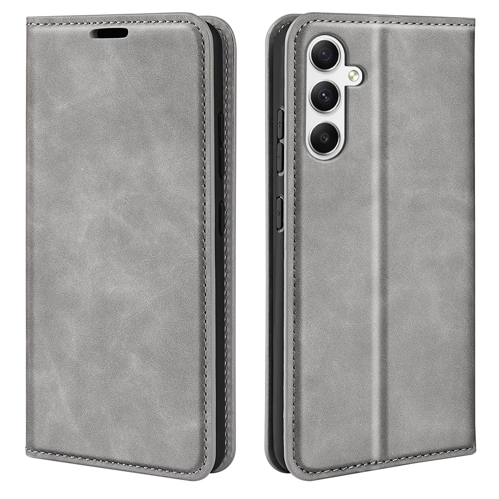  Samsung Galaxy A35 5G Fodral Flip Skin Touch Grå