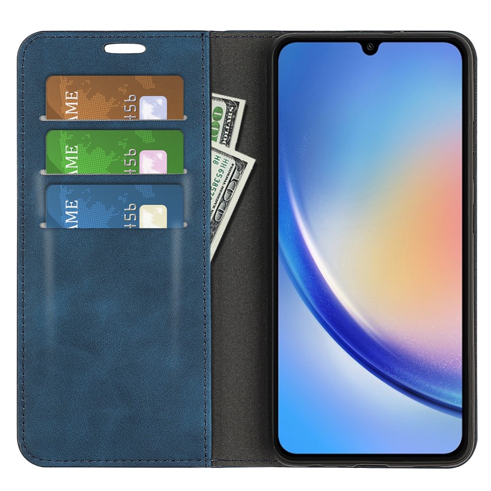  Samsung Galaxy A35 5G Fodral Flip Skin Touch Blå