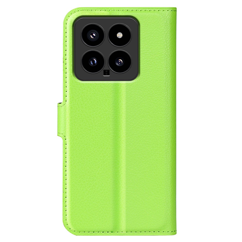  Xiaomi 14 Fodral Litchi Läder Grön