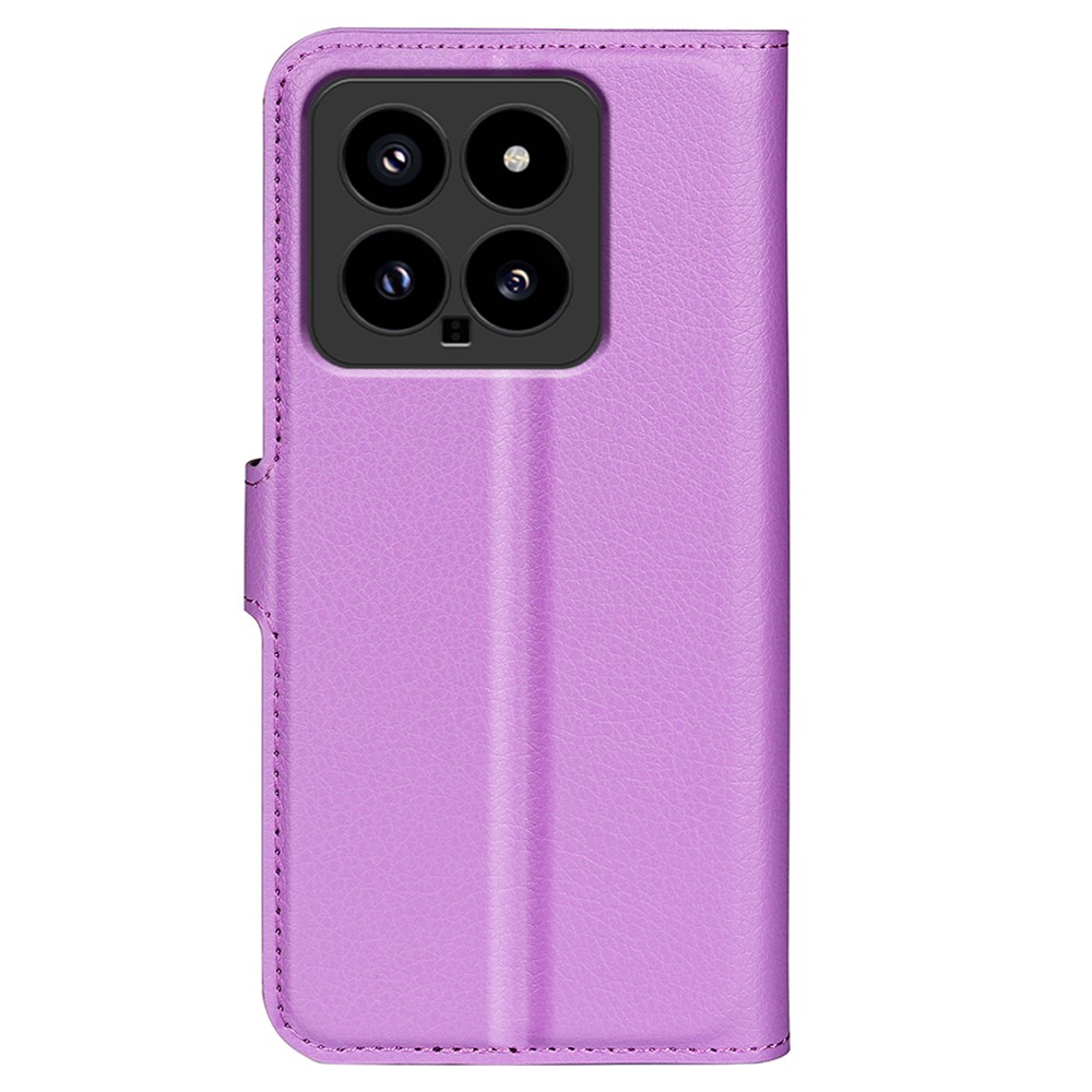  Xiaomi 14 Fodral Litchi Läder Lila