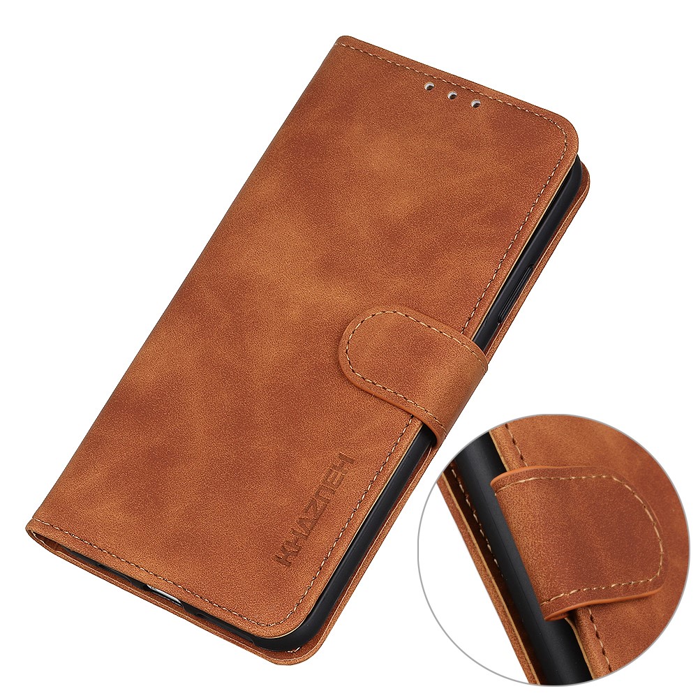 KHAZNEH KHAZNEH Xiaomi Redmi 13C 4G Fodral Retro Läder Brun