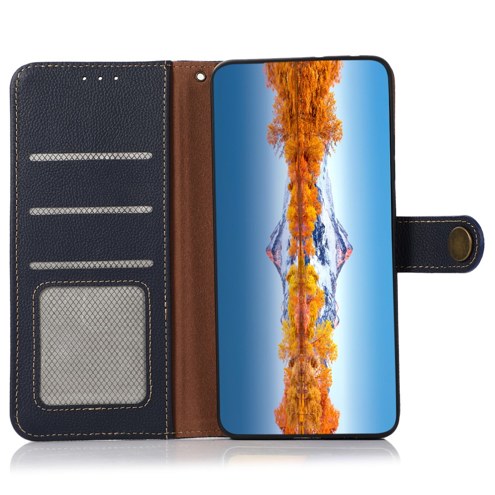 KHAZNEH KHAZNEH Xiaomi 14 Ultra Fodral RFID Äkta Läder Blå