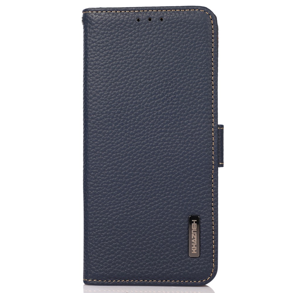 KHAZNEH KHAZNEH Xiaomi 14 Ultra Fodral RFID Litchi Äkta Läder Blå