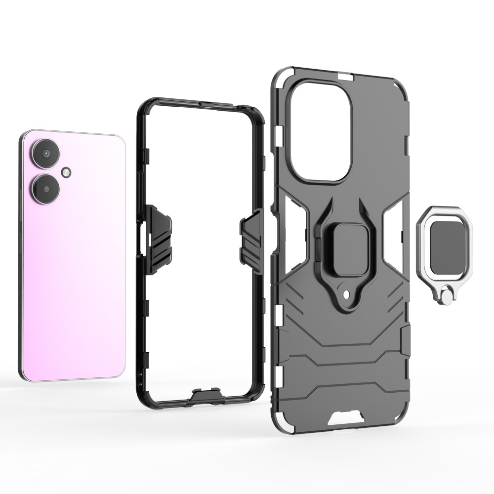  Xiaomi Redmi 13C 4G Skal Armor Hybrid Kickstand Svart