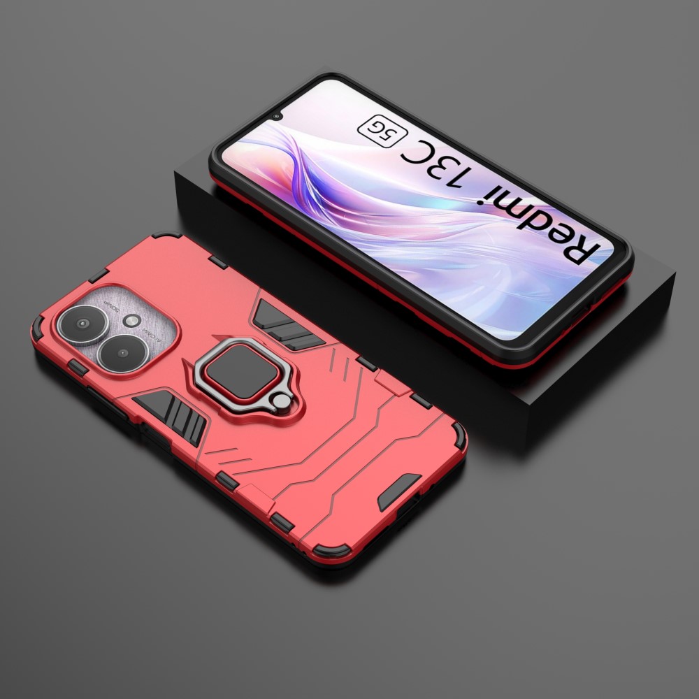  Xiaomi Redmi 13C 4G Skal Armor Hybrid Kickstand Röd