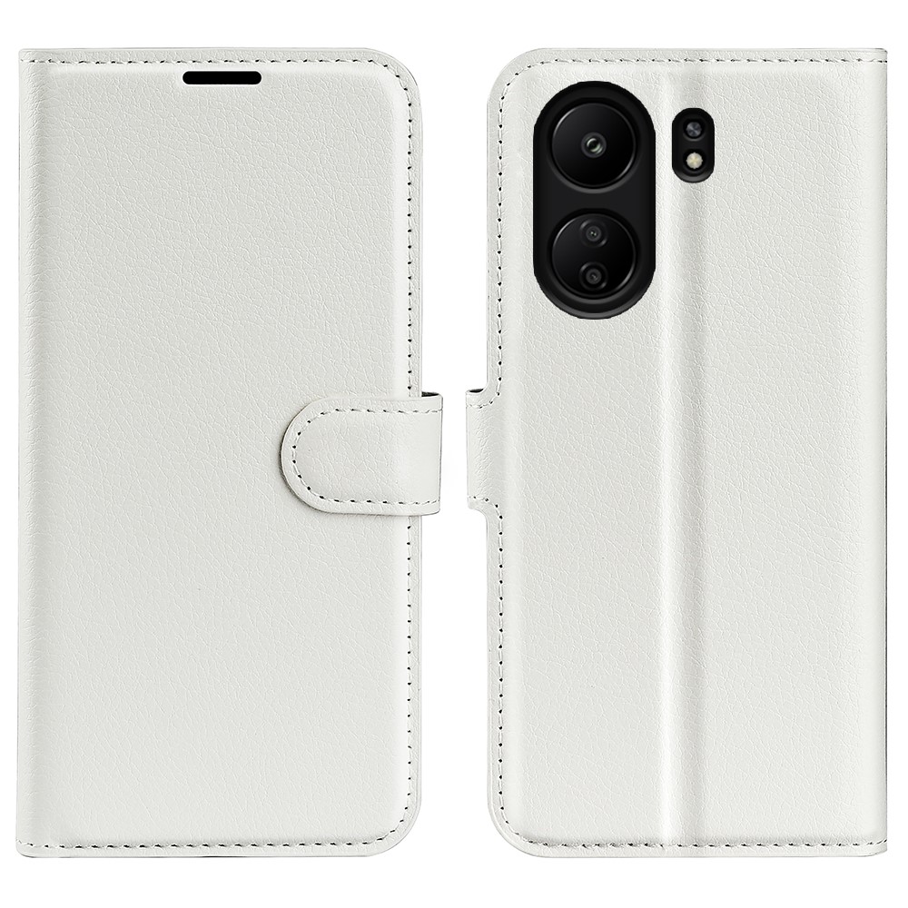  Xiaomi Redmi 13C 4G Fodral Litchi Läder Vit