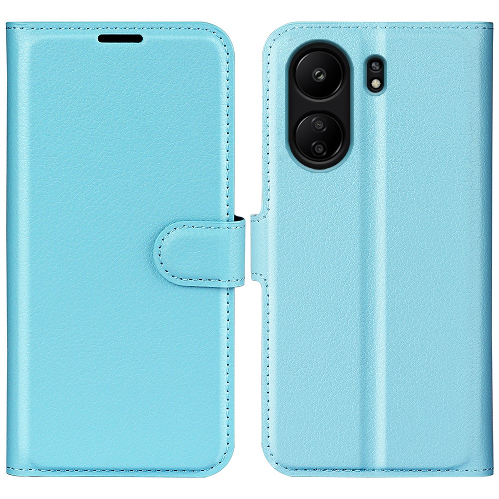  Xiaomi Redmi 13C 4G Fodral Litchi Läder Ljus Blå