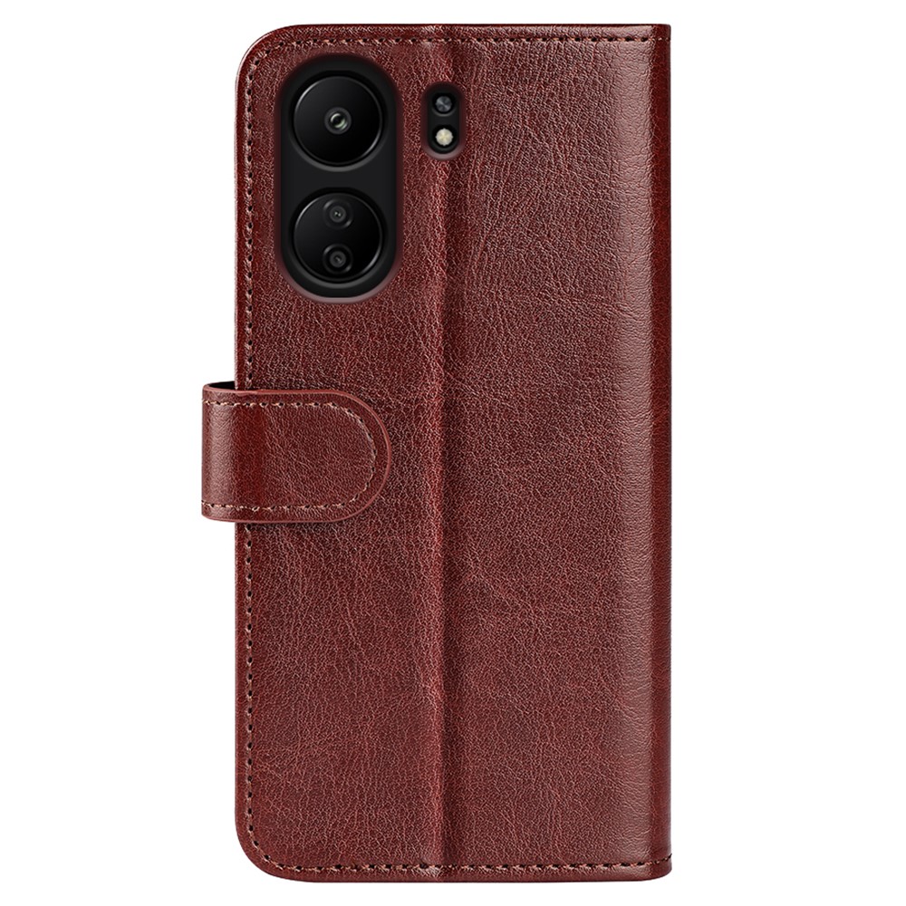  Xiaomi Redmi 13C 4G Fodral Crazy Horse Läder Brun